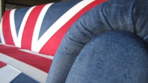 Αναπαλαιωμένος καναπές ''Σημαία Αγγλίας''